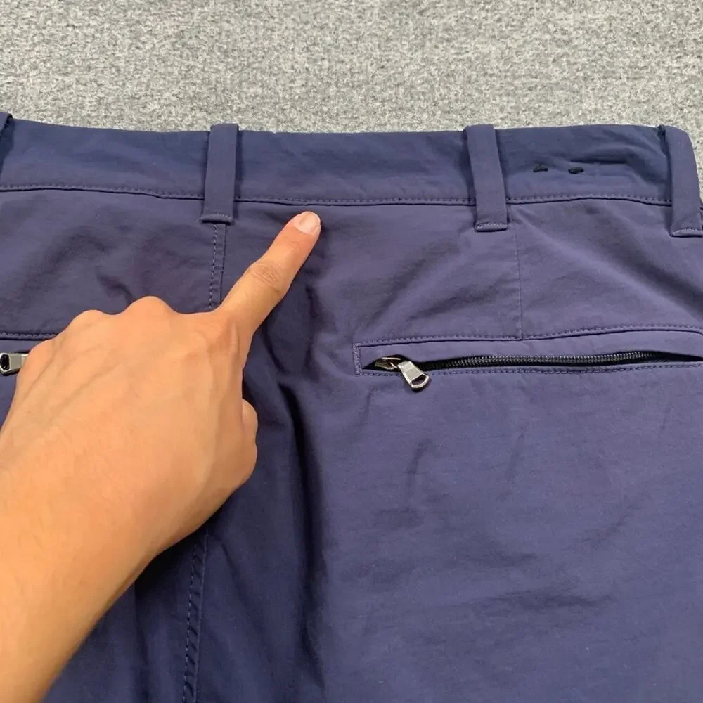 J Crew Shorts Mens 30 Navy Nylon Stretch Tech 10.5 Inch Stretch Flat Front Golf